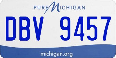 MI license plate DBV9457