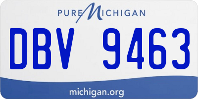 MI license plate DBV9463
