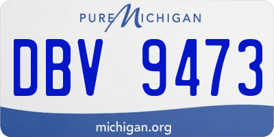 MI license plate DBV9473