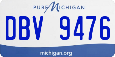 MI license plate DBV9476