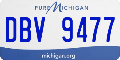 MI license plate DBV9477