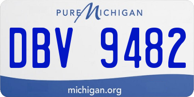 MI license plate DBV9482
