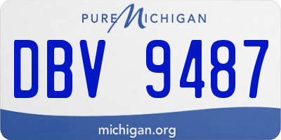 MI license plate DBV9487