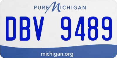 MI license plate DBV9489