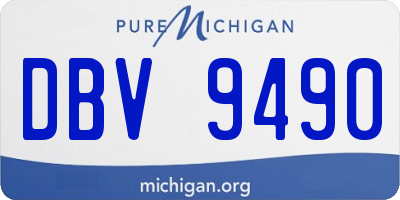 MI license plate DBV9490
