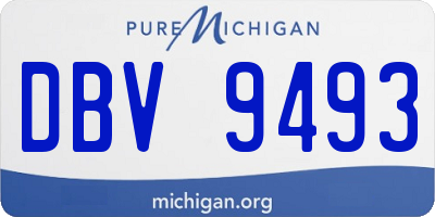 MI license plate DBV9493
