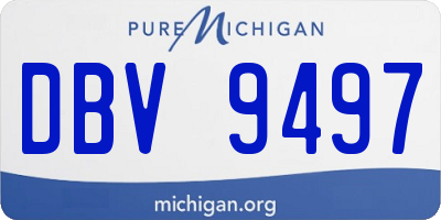 MI license plate DBV9497