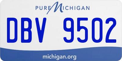 MI license plate DBV9502
