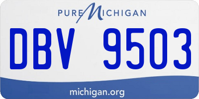 MI license plate DBV9503