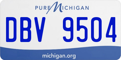 MI license plate DBV9504