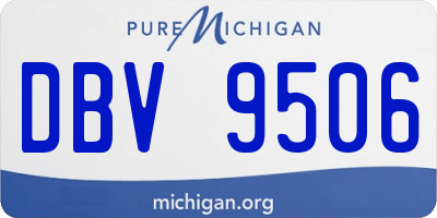 MI license plate DBV9506