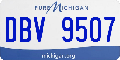 MI license plate DBV9507