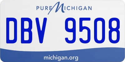 MI license plate DBV9508