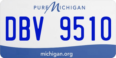MI license plate DBV9510