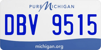 MI license plate DBV9515