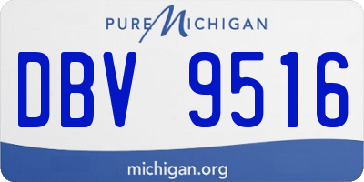 MI license plate DBV9516