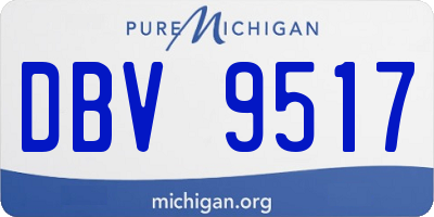 MI license plate DBV9517