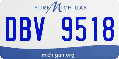 MI license plate DBV9518