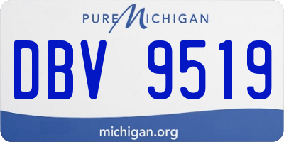MI license plate DBV9519