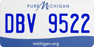 MI license plate DBV9522