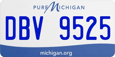 MI license plate DBV9525
