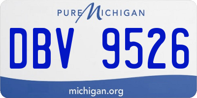 MI license plate DBV9526