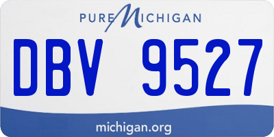 MI license plate DBV9527
