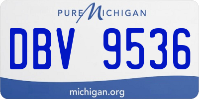 MI license plate DBV9536