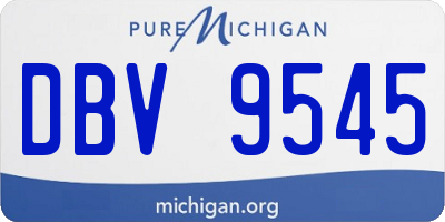 MI license plate DBV9545