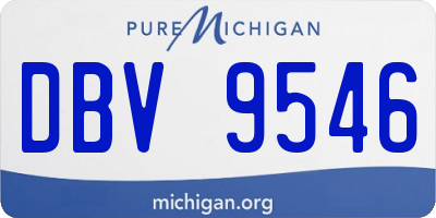 MI license plate DBV9546