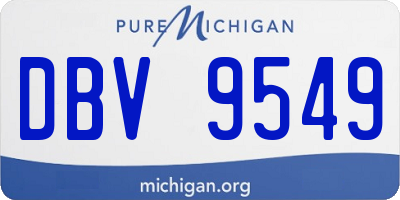 MI license plate DBV9549