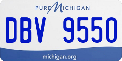 MI license plate DBV9550