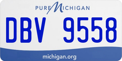 MI license plate DBV9558