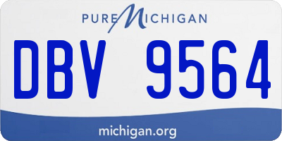 MI license plate DBV9564