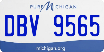 MI license plate DBV9565