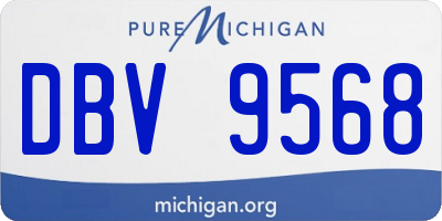 MI license plate DBV9568