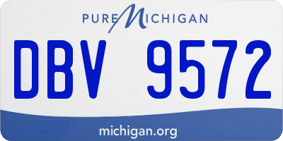 MI license plate DBV9572