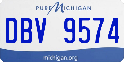 MI license plate DBV9574