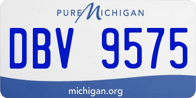 MI license plate DBV9575