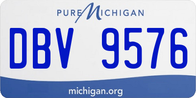 MI license plate DBV9576