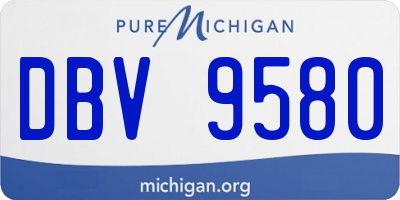 MI license plate DBV9580