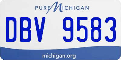 MI license plate DBV9583