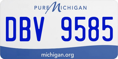 MI license plate DBV9585