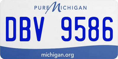 MI license plate DBV9586