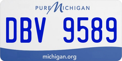 MI license plate DBV9589