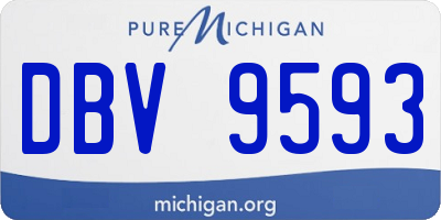 MI license plate DBV9593