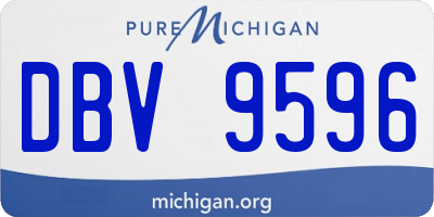 MI license plate DBV9596