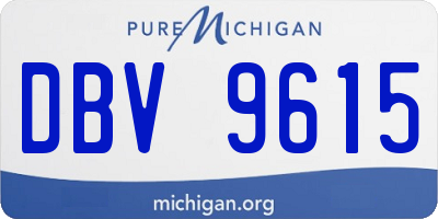 MI license plate DBV9615