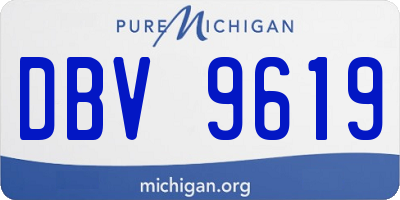MI license plate DBV9619