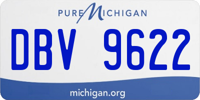 MI license plate DBV9622
